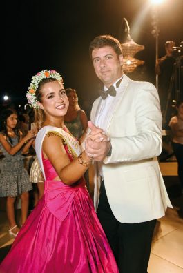 Tatiana Borgognon con su padre, Eduardo.